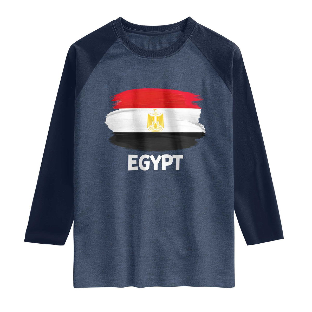 Egypt Flag Misr Pride Raglan Shirt Egyptian Eagle of Saladin Heritage