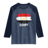 Egypt Flag Misr Pride Raglan Shirt Egyptian Eagle of Saladin Heritage