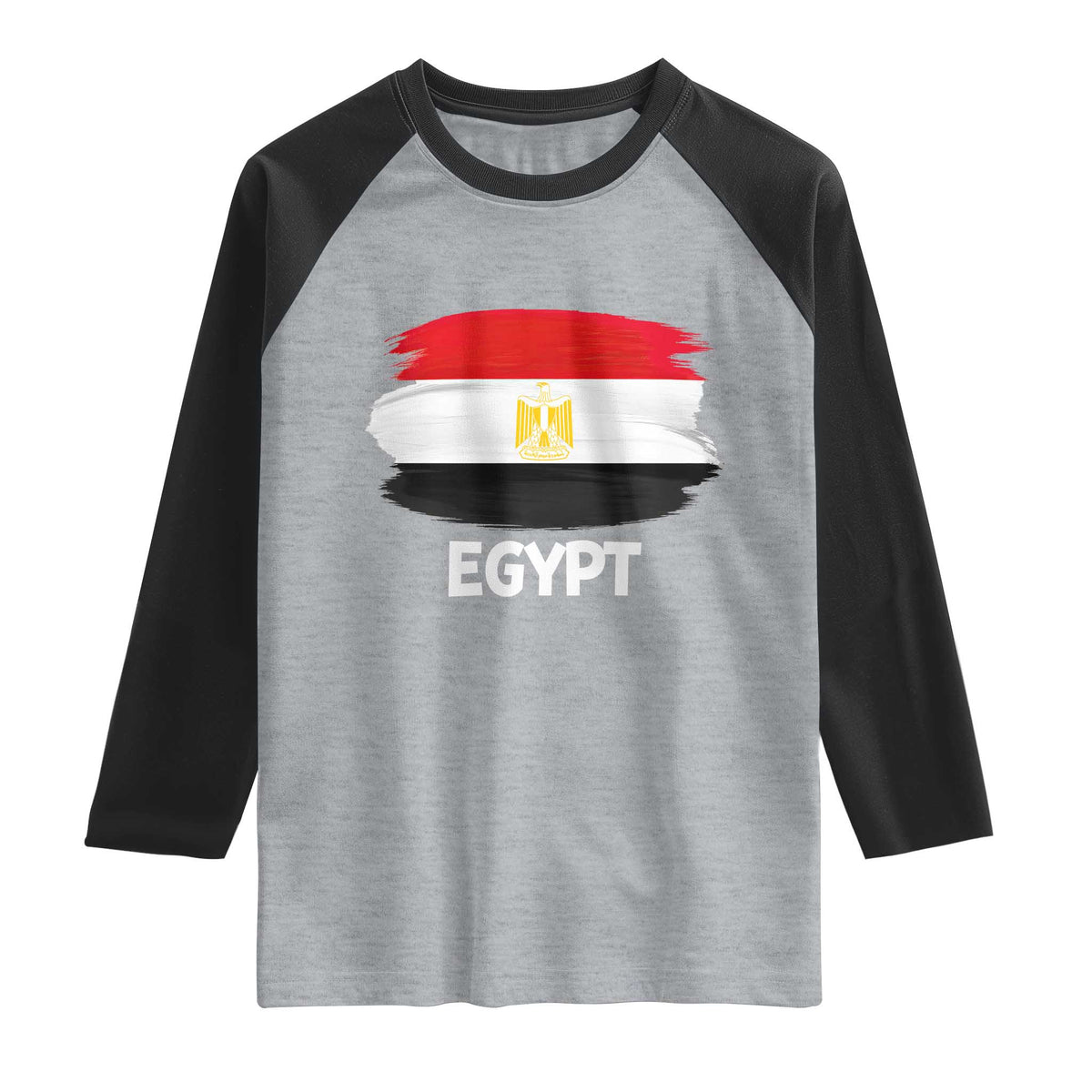 Egypt Flag Misr Pride Raglan Shirt Egyptian Eagle of Saladin Heritage