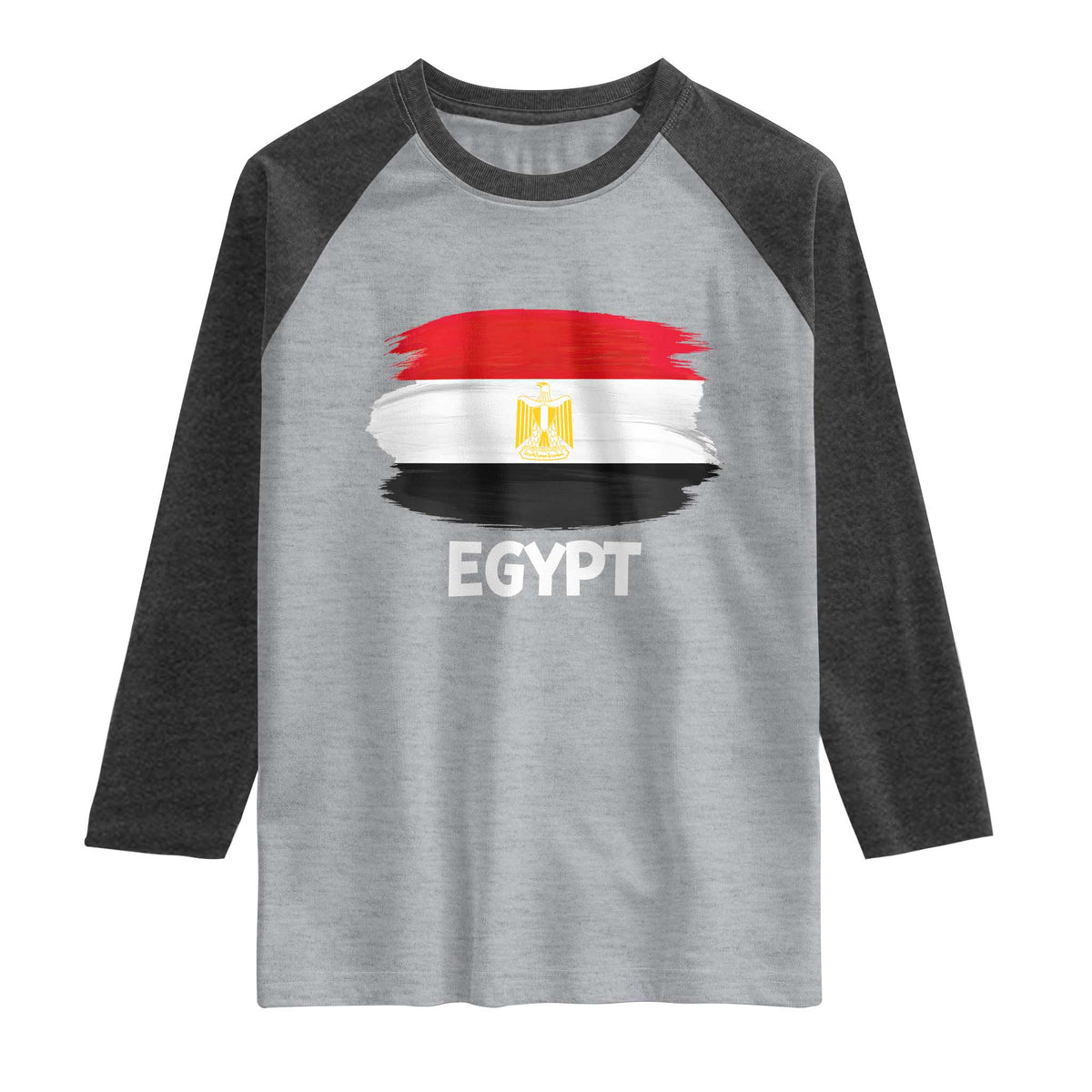 Egypt Flag Misr Pride Raglan Shirt Egyptian Eagle of Saladin Heritage