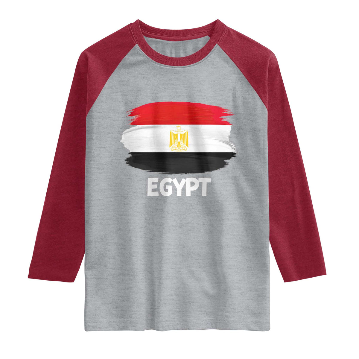Egypt Flag Misr Pride Raglan Shirt Egyptian Eagle of Saladin Heritage