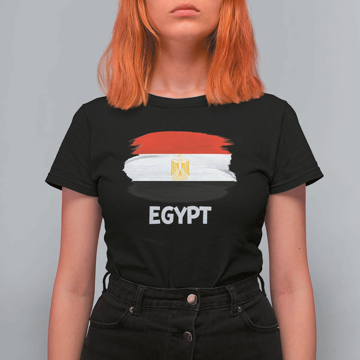 Egypt Flag Misr Pride T Shirt For Women Egyptian Eagle of Saladin Heritage