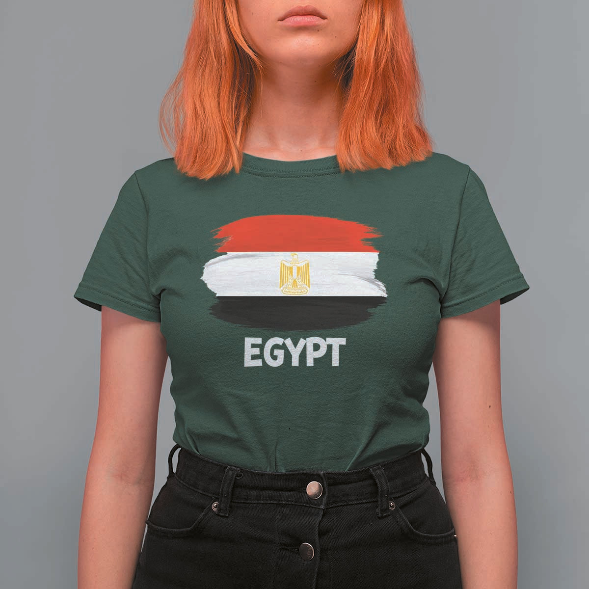 Egypt Flag Misr Pride T Shirt For Women Egyptian Eagle of Saladin Heritage