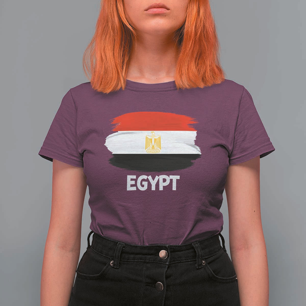 Egypt Flag Misr Pride T Shirt For Women Egyptian Eagle of Saladin Heritage