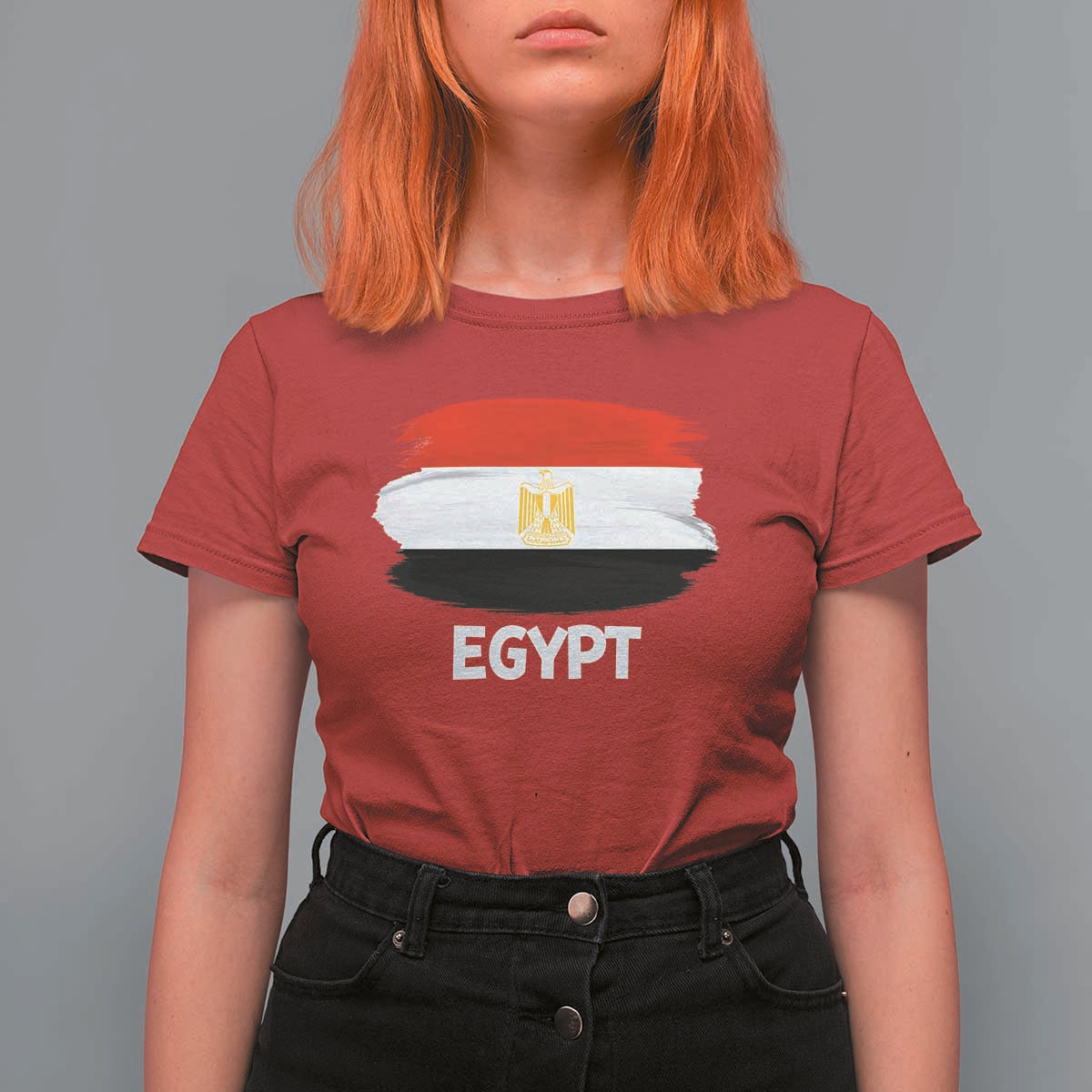 Egypt Flag Misr Pride T Shirt For Women Egyptian Eagle of Saladin Heritage