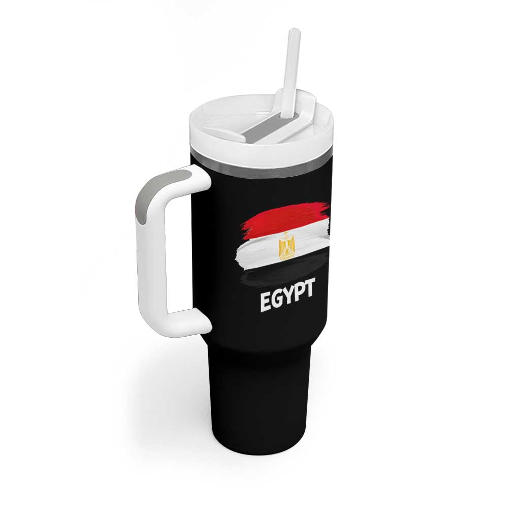 Egypt Flag Misr Pride Tumbler With Handle Egyptian Eagle of Saladin Heritage