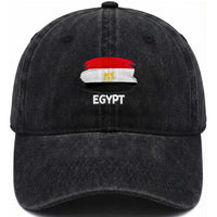 Egypt Flag Misr Pride Washed Cotton Baseball Cap Egyptian Eagle of Saladin Heritage