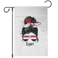 Egyptian Flag Messy Bun Girl Garden Flag Patriotic Egypt Women
