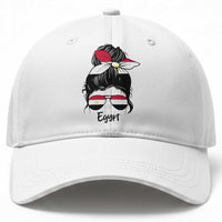 Egyptian Flag Messy Bun Girl Baseball Cap Patriotic Egypt Women