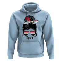 Egyptian Flag Messy Bun Girl Hoodie Patriotic Egypt Women