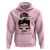 Egyptian Flag Messy Bun Girl Hoodie Patriotic Egypt Women