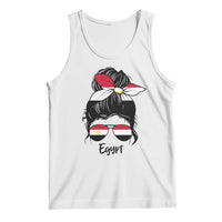 Egyptian Flag Messy Bun Girl Tank Top Patriotic Egypt Women