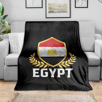 Egypt Coat of Arms Gold Shield Crest Throw Blanket Patriotic Egyptian Flag Heritage Pride