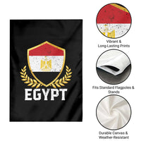 Egypt Coat of Arms Gold Shield Crest Garden Flag Patriotic Egyptian Flag Heritage Pride