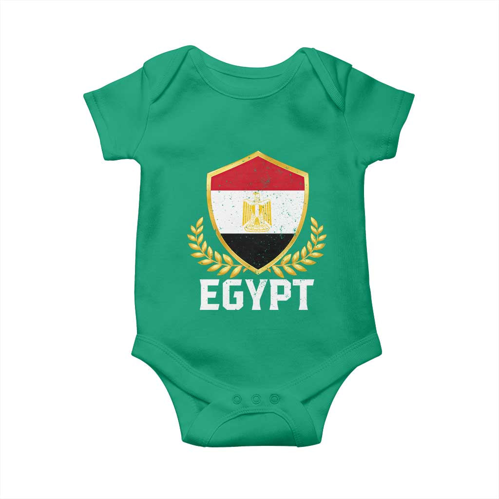 Egypt Coat of Arms Gold Shield Crest Baby Onesie Patriotic Egyptian Flag Heritage Pride