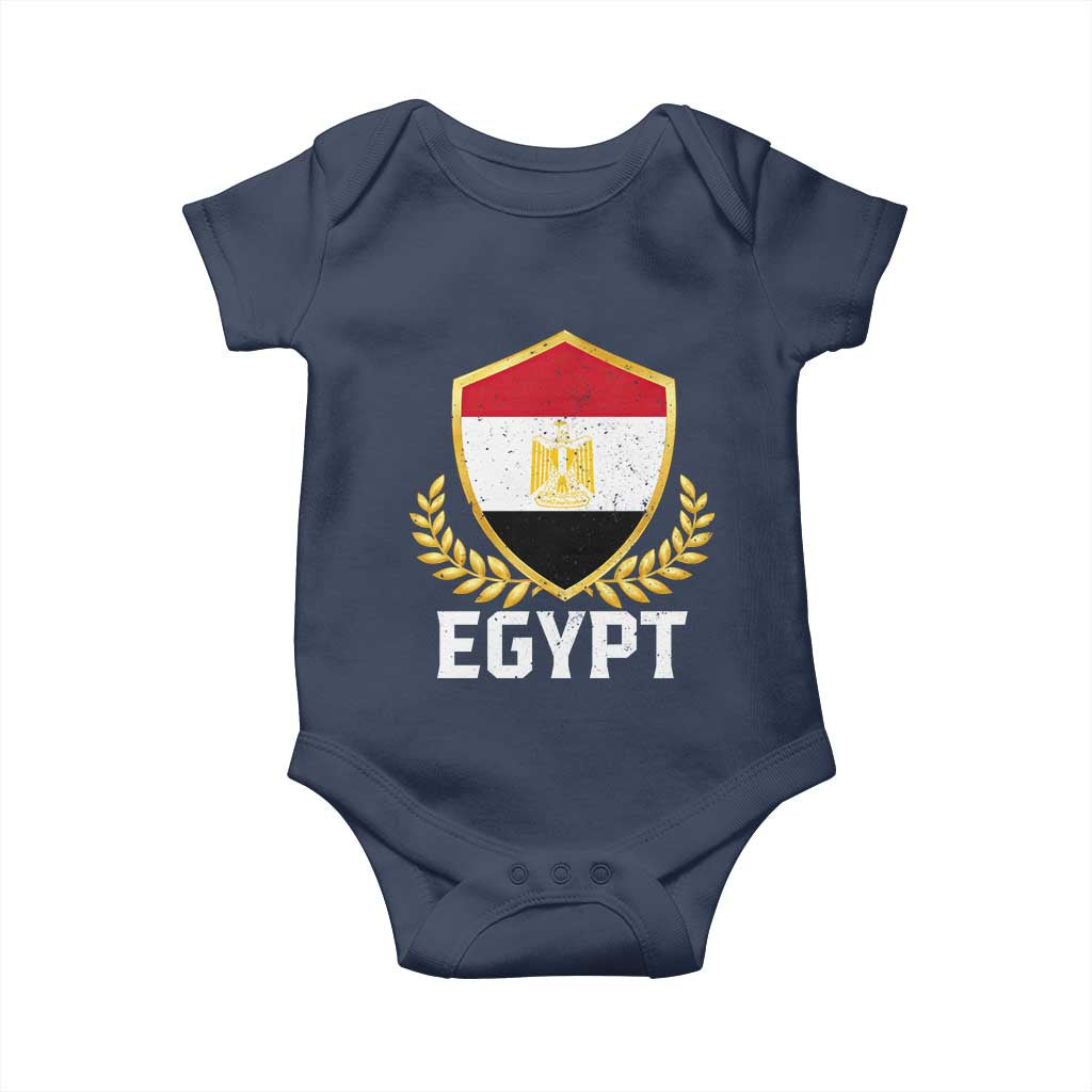 Egypt Coat of Arms Gold Shield Crest Baby Onesie Patriotic Egyptian Flag Heritage Pride
