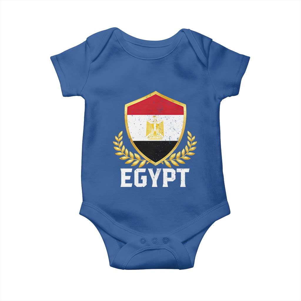 Egypt Coat of Arms Gold Shield Crest Baby Onesie Patriotic Egyptian Flag Heritage Pride