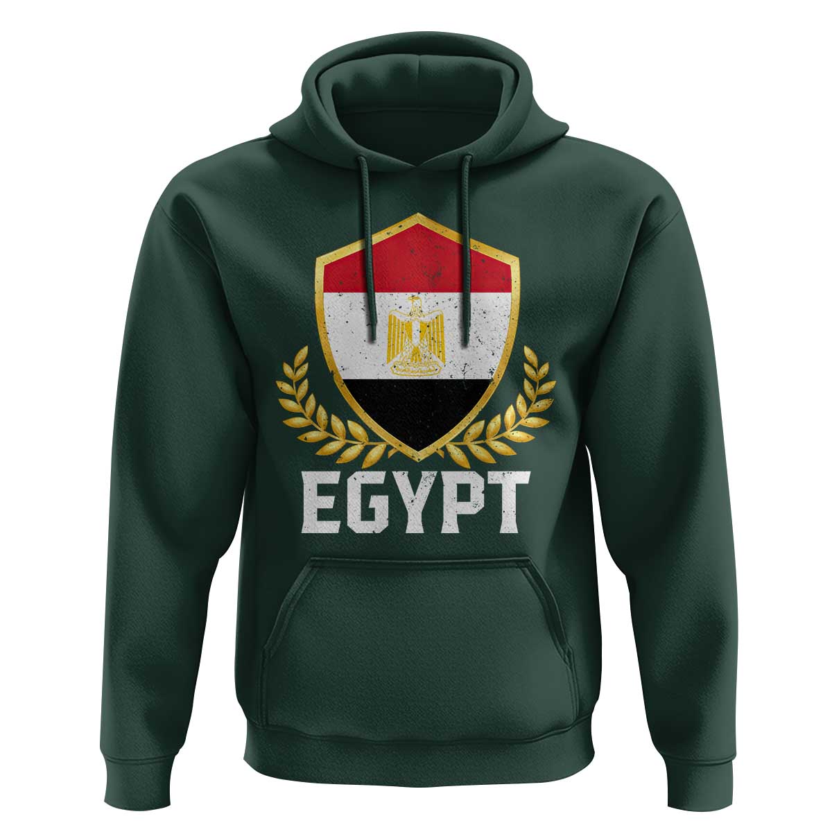 Egypt Coat of Arms Gold Shield Crest Hoodie Patriotic Egyptian Flag Heritage Pride