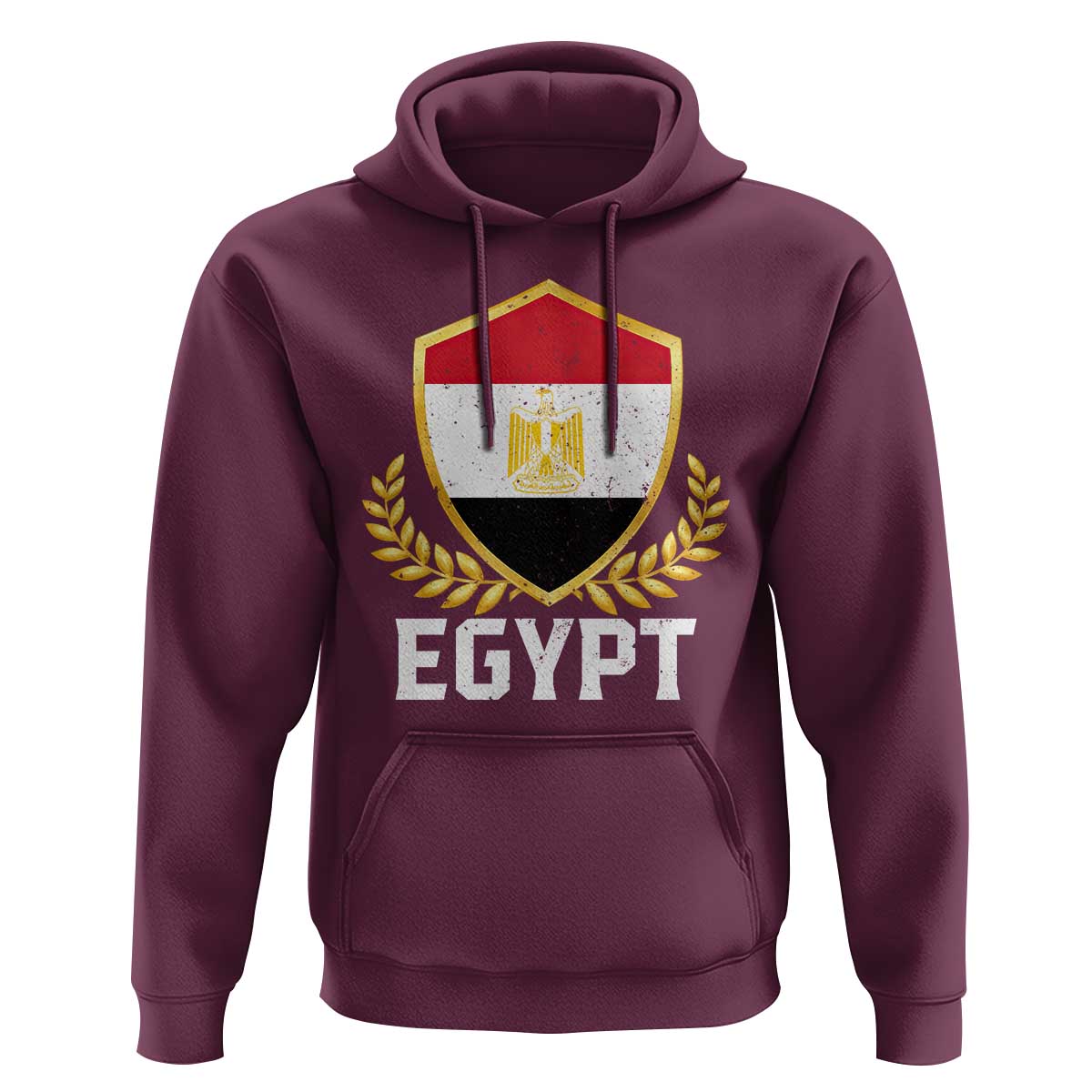 Egypt Coat of Arms Gold Shield Crest Hoodie Patriotic Egyptian Flag Heritage Pride