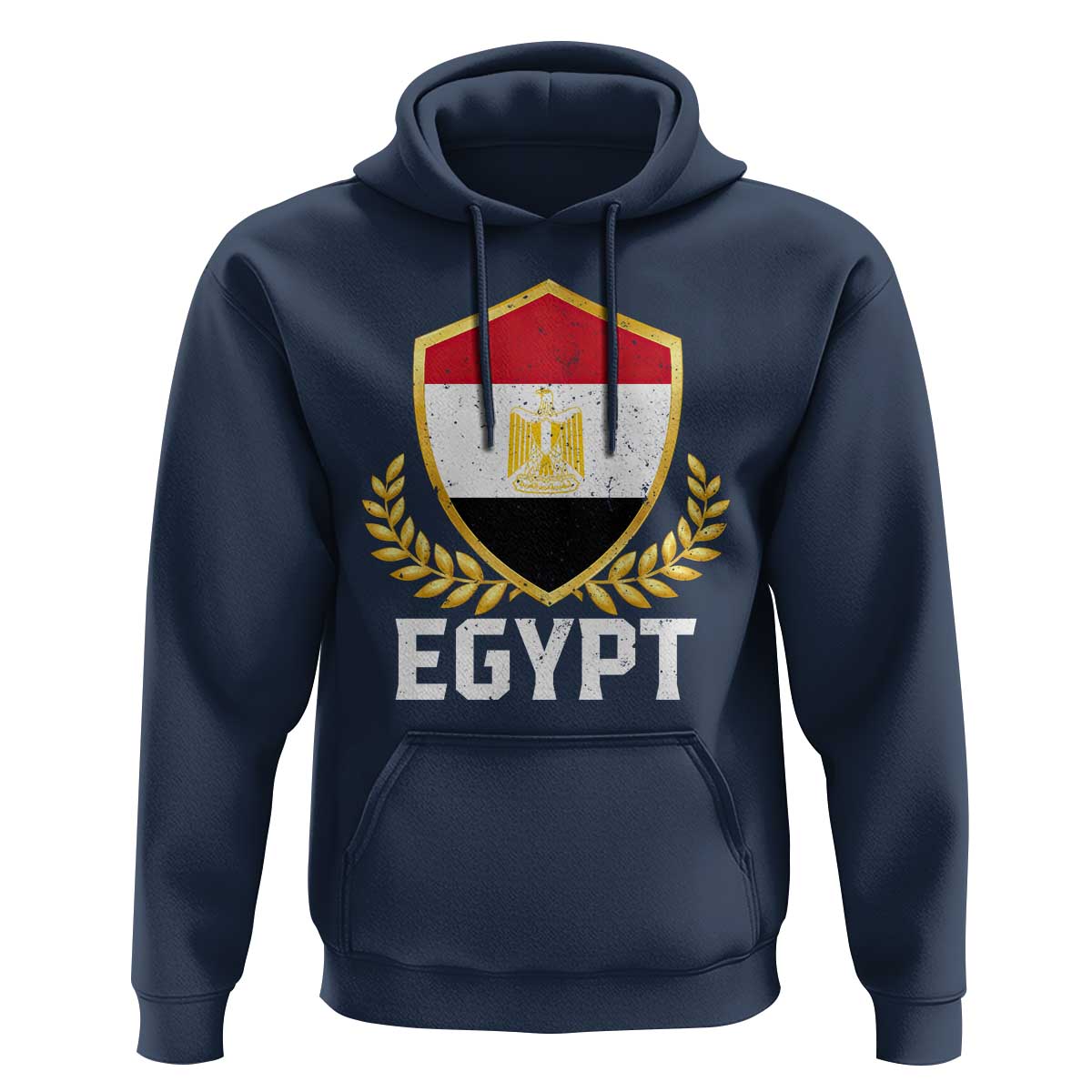 Egypt Coat of Arms Gold Shield Crest Hoodie Patriotic Egyptian Flag Heritage Pride