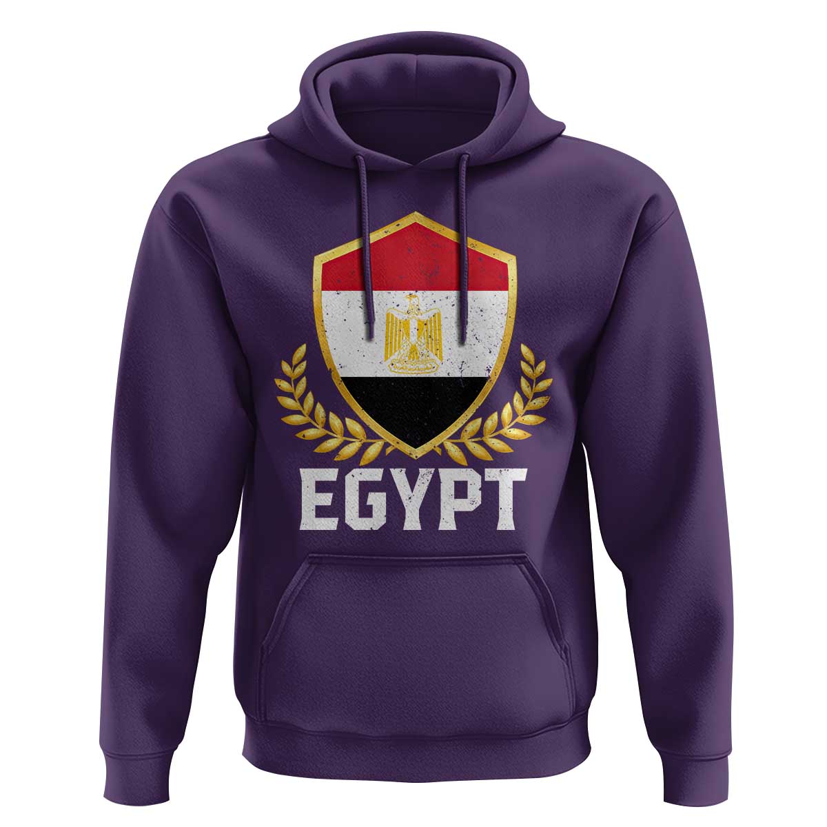 Egypt Coat of Arms Gold Shield Crest Hoodie Patriotic Egyptian Flag Heritage Pride