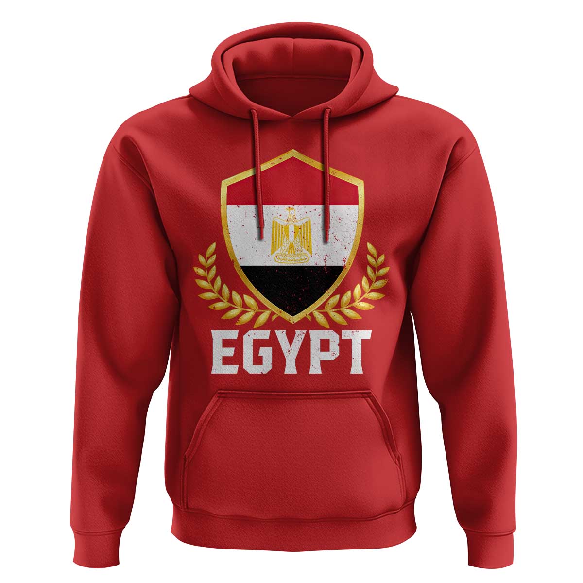 Egypt Coat of Arms Gold Shield Crest Hoodie Patriotic Egyptian Flag Heritage Pride
