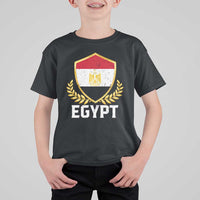 Egypt Coat of Arms Gold Shield Crest T Shirt For Kid Patriotic Egyptian Flag Heritage Pride