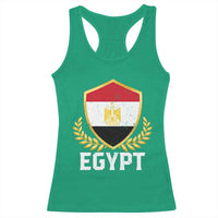 Egypt Coat of Arms Gold Shield Crest Racerback Tank Top Patriotic Egyptian Flag Heritage Pride