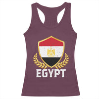 Egypt Coat of Arms Gold Shield Crest Racerback Tank Top Patriotic Egyptian Flag Heritage Pride