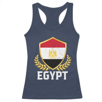Egypt Coat of Arms Gold Shield Crest Racerback Tank Top Patriotic Egyptian Flag Heritage Pride