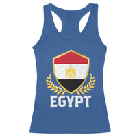 Egypt Coat of Arms Gold Shield Crest Racerback Tank Top Patriotic Egyptian Flag Heritage Pride