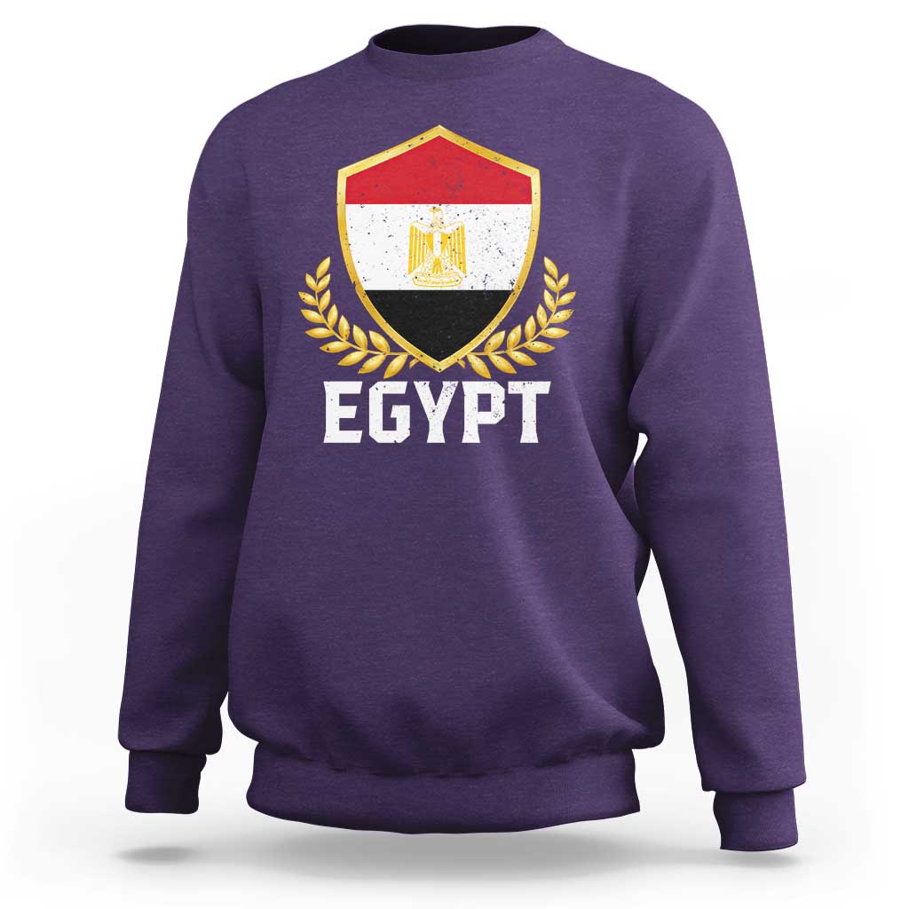 Egypt Coat of Arms Gold Shield Crest Sweatshirt Patriotic Egyptian Flag Heritage Pride