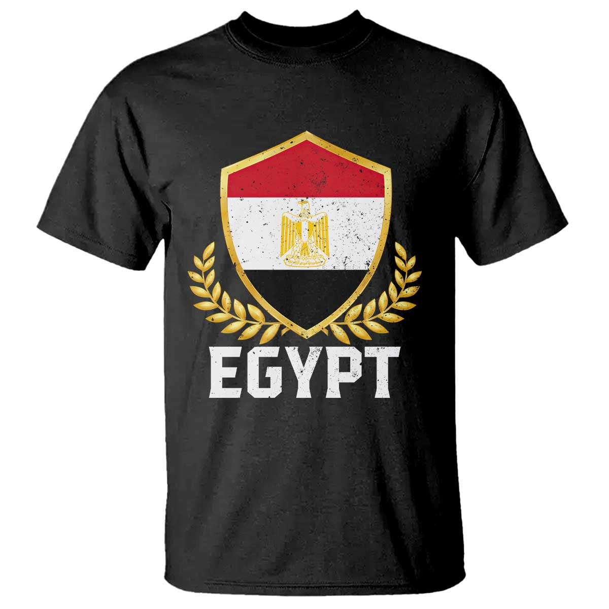 Egypt Coat of Arms Gold Shield Crest T Shirt Patriotic Egyptian Flag Heritage Pride