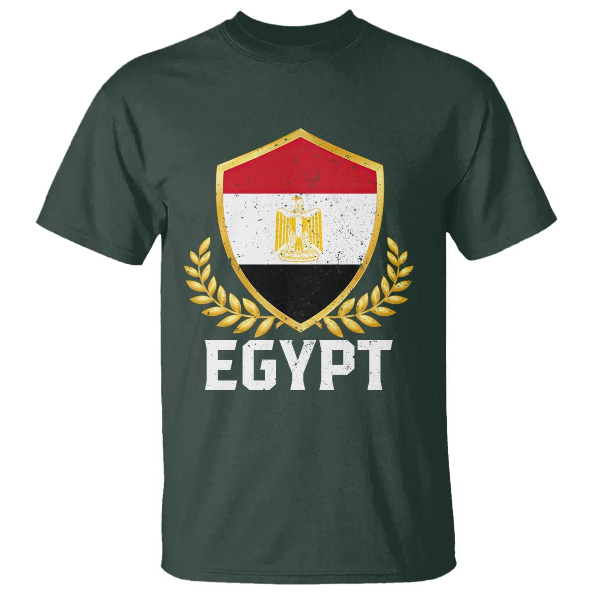 Egypt Coat of Arms Gold Shield Crest T Shirt Patriotic Egyptian Flag Heritage Pride