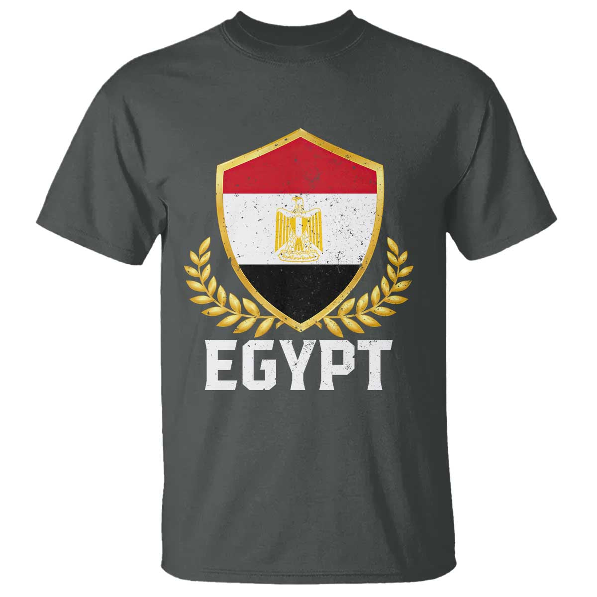 Egypt Coat of Arms Gold Shield Crest T Shirt Patriotic Egyptian Flag Heritage Pride