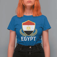 Egypt Coat of Arms Gold Shield Crest T Shirt For Women Patriotic Egyptian Flag Heritage Pride