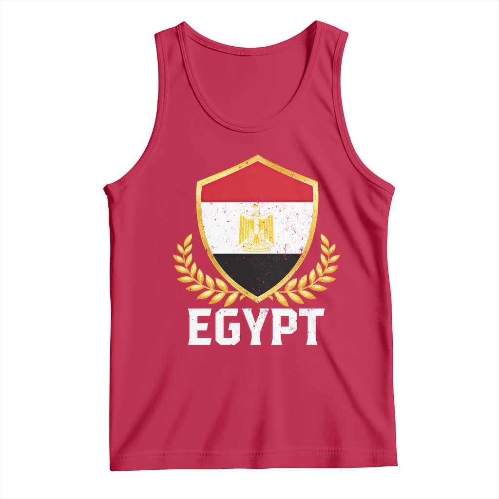 Egypt Coat of Arms Gold Shield Crest Tank Top Patriotic Egyptian Flag Heritage Pride