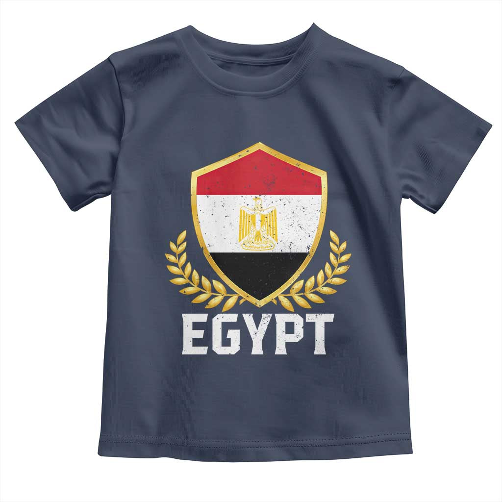 Egypt Coat of Arms Gold Shield Crest Toddler T Shirt Patriotic Egyptian Flag Heritage Pride
