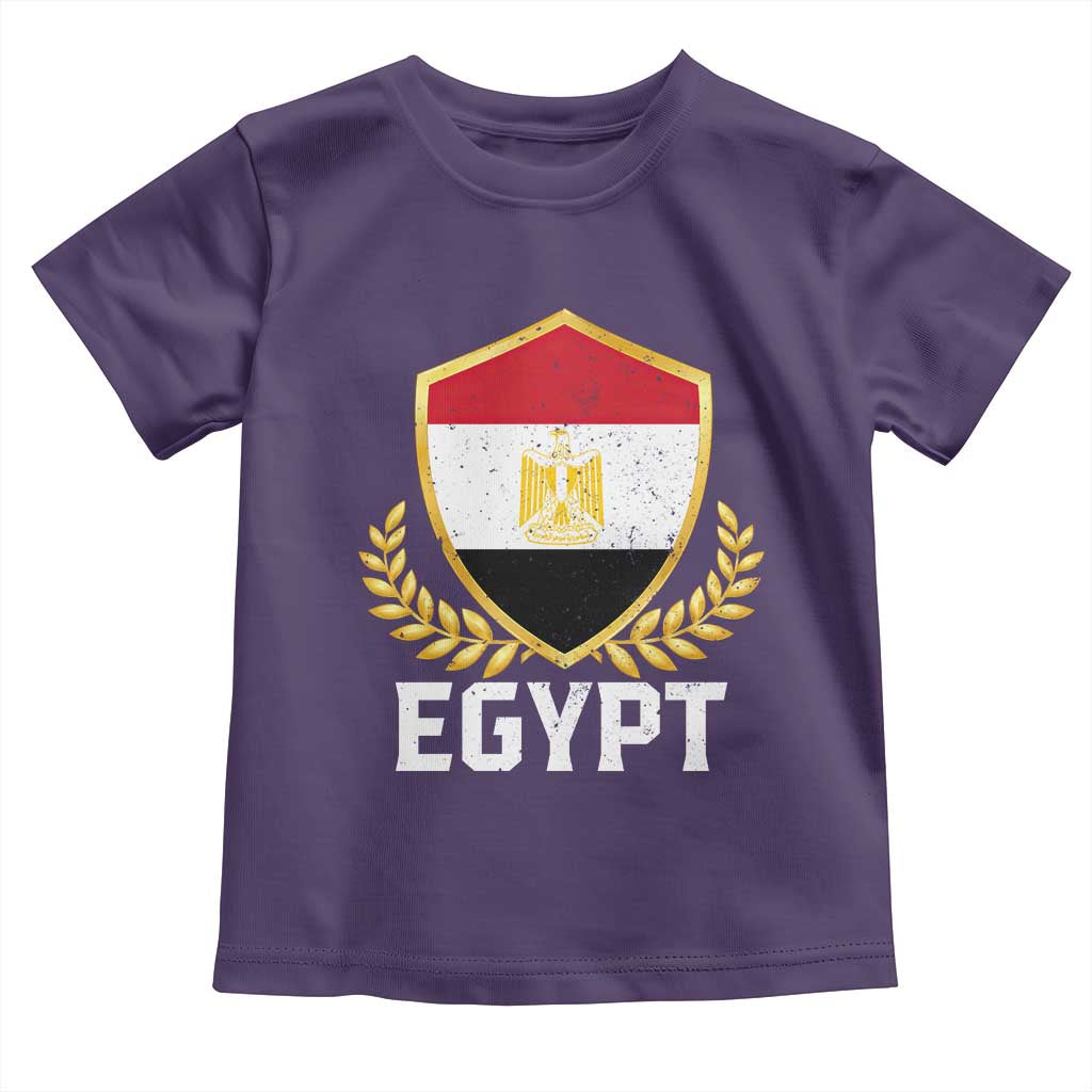 Egypt Coat of Arms Gold Shield Crest Toddler T Shirt Patriotic Egyptian Flag Heritage Pride