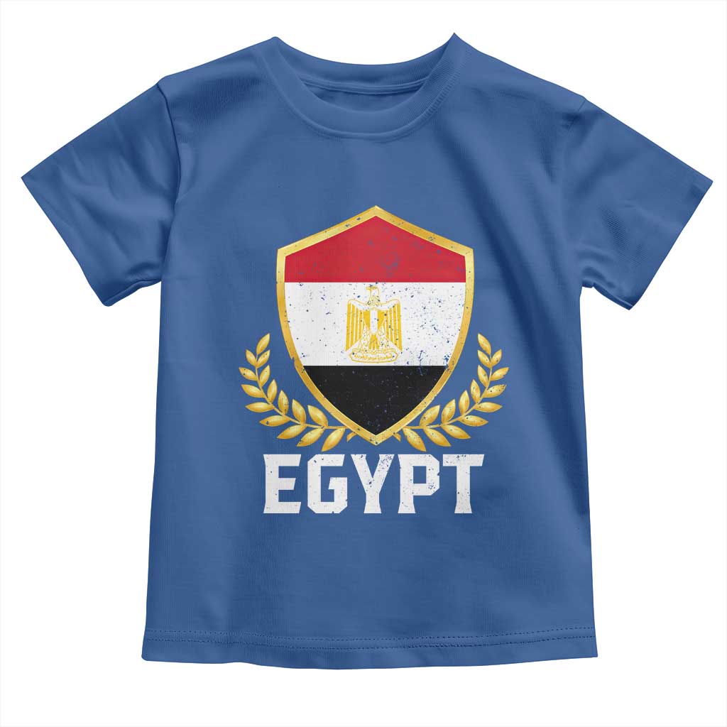 Egypt Coat of Arms Gold Shield Crest Toddler T Shirt Patriotic Egyptian Flag Heritage Pride