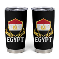 Egypt Coat of Arms Gold Shield Crest Tumbler Cup Patriotic Egyptian Flag Heritage Pride