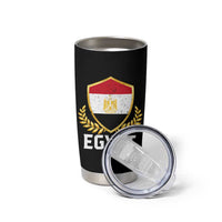 Egypt Coat of Arms Gold Shield Crest Tumbler Cup Patriotic Egyptian Flag Heritage Pride
