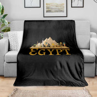 Ancient Egypt Pyramids Sphinx Graphic Throw Blanket Vintage Egypt Anubis History Buff Travel Souvenir
