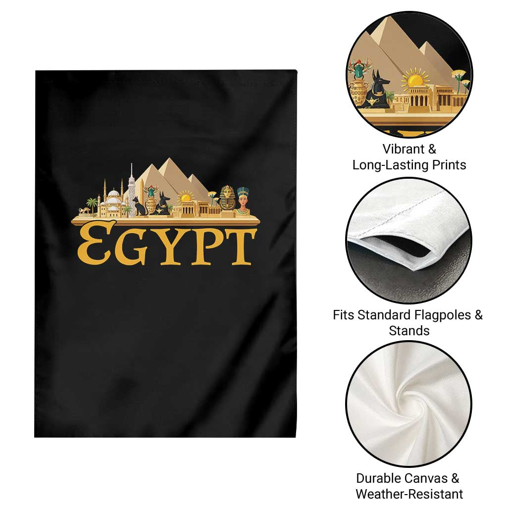 Ancient Egypt Pyramids Sphinx Graphic Garden Flag Vintage Egypt Anubis History Buff Travel Souvenir
