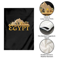 Ancient Egypt Pyramids Sphinx Graphic Garden Flag Vintage Egypt Anubis History Buff Travel Souvenir