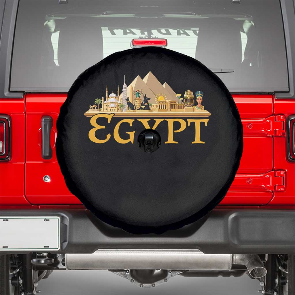 Ancient Egypt Pyramids Sphinx Graphic Spare Tire Cover Vintage Egypt Anubis History Buff Travel Souvenir