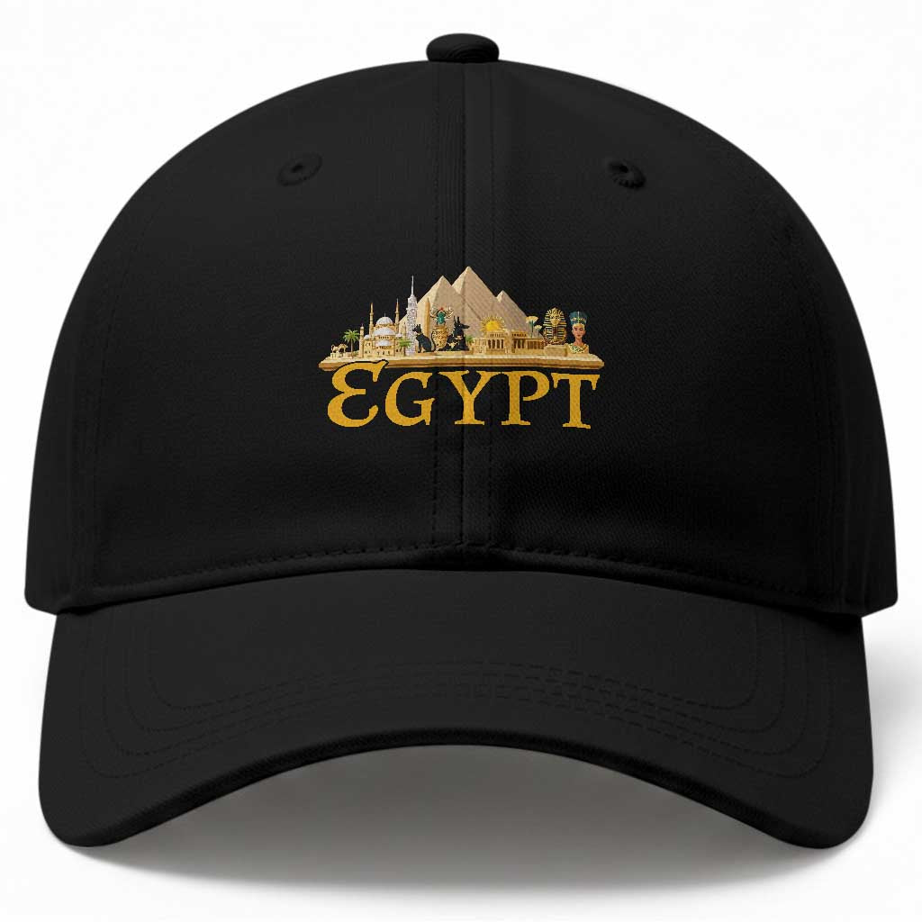 Ancient Egypt Pyramids Sphinx Graphic Baseball Cap Vintage Egypt Anubis History Buff Travel Souvenir