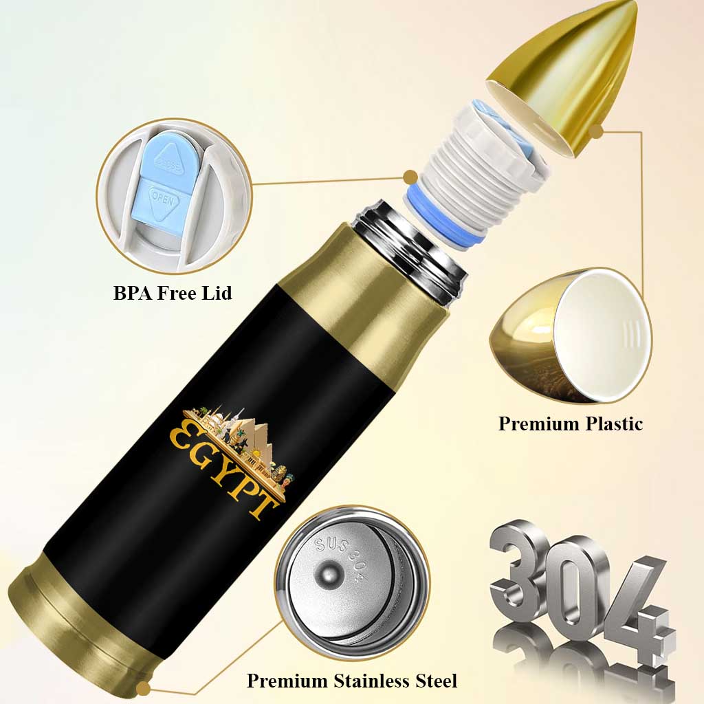 Ancient Egypt Pyramids Sphinx Graphic Bullet Tumbler Vintage Egypt Anubis History Buff Travel Souvenir