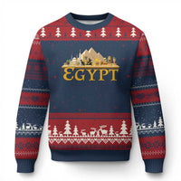 Ancient Egypt Pyramids Sphinx Graphic Ugly Christmas Sweater Vintage Egypt Anubis History Buff Travel Souvenir