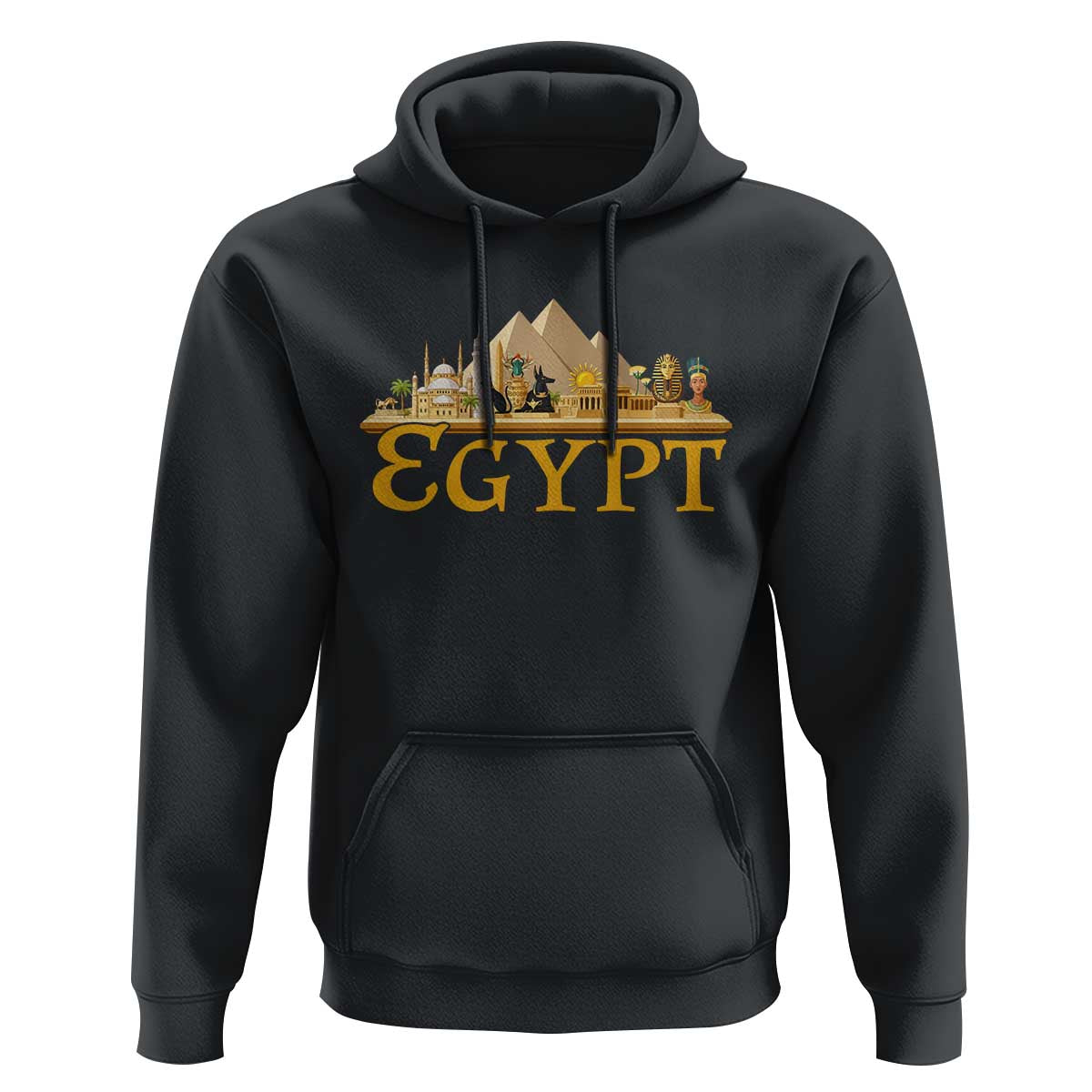 Ancient Egypt Pyramids Sphinx Graphic Hoodie Vintage Egypt Anubis History Buff Travel Souvenir